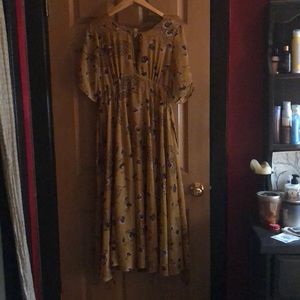 This Free People mustard yellow dress size 10.